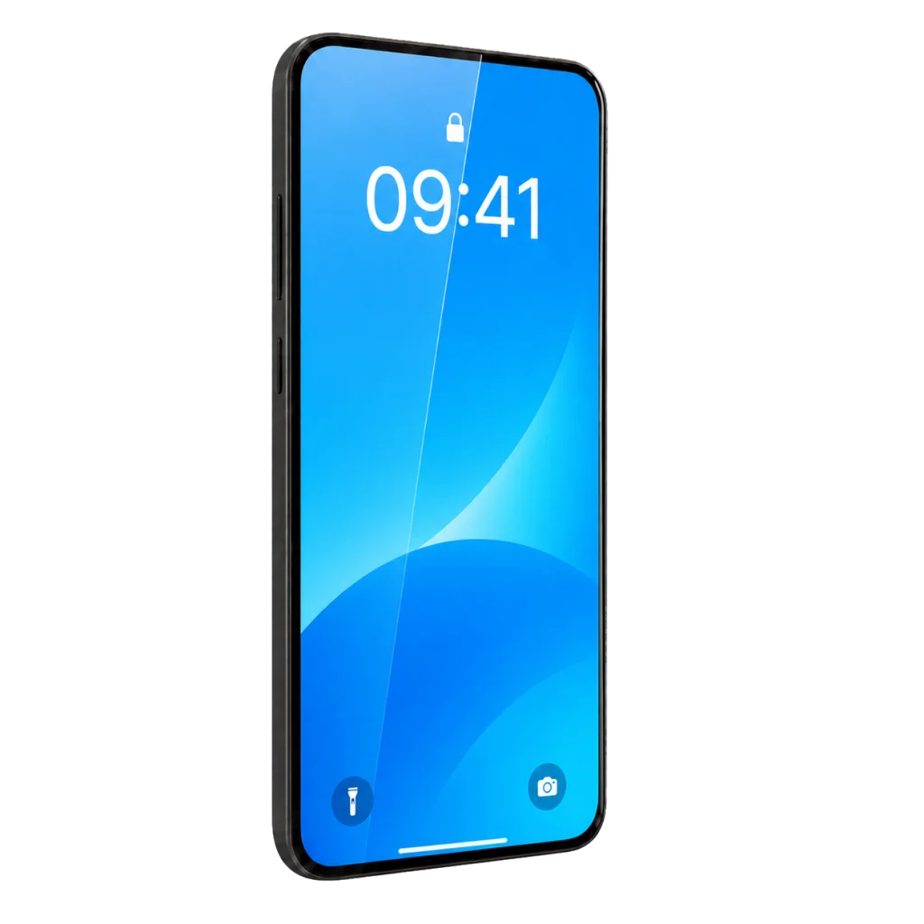 Skärmskydd i härdat glas för iPhone med tydlig låsskärm